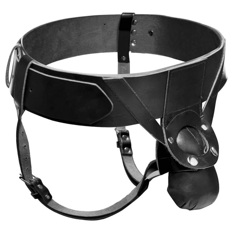 XR Brands Strap U Powerhouse Supreme Leather Strap On Harness System