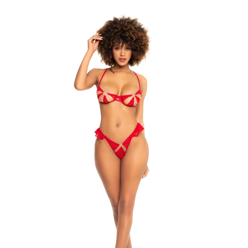 Mapalé Two-Piece Red Lingerie Set