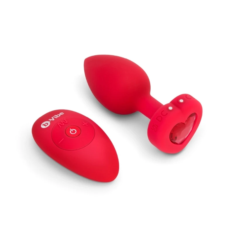 b-Vibe Vibrating Heart Silicone Rechargeable Remote-Controlled Anal Plug