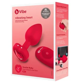 b-Vibe Vibrating Heart Rechargeable Remote-Controlled Anal Plug with Heart-Shaped