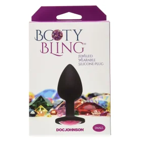 Booty Bling Jeweled Small Silicone Butt Plug Pink Box