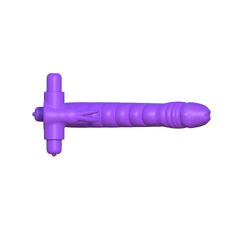 Pipedream Vibrating Double Penetration Silicone Cock Ring with Rabbit Ears