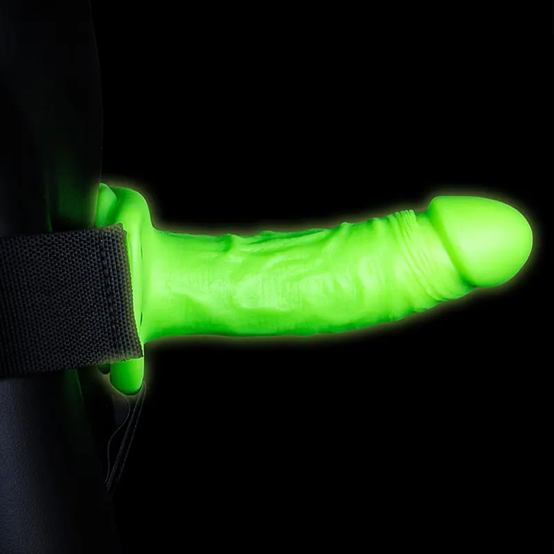 Glow-In-The-Dark Vibrating Hollow Strap-on