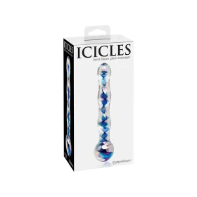 Pipedream Icicles No. 8 Blue Spiral Glass Massager