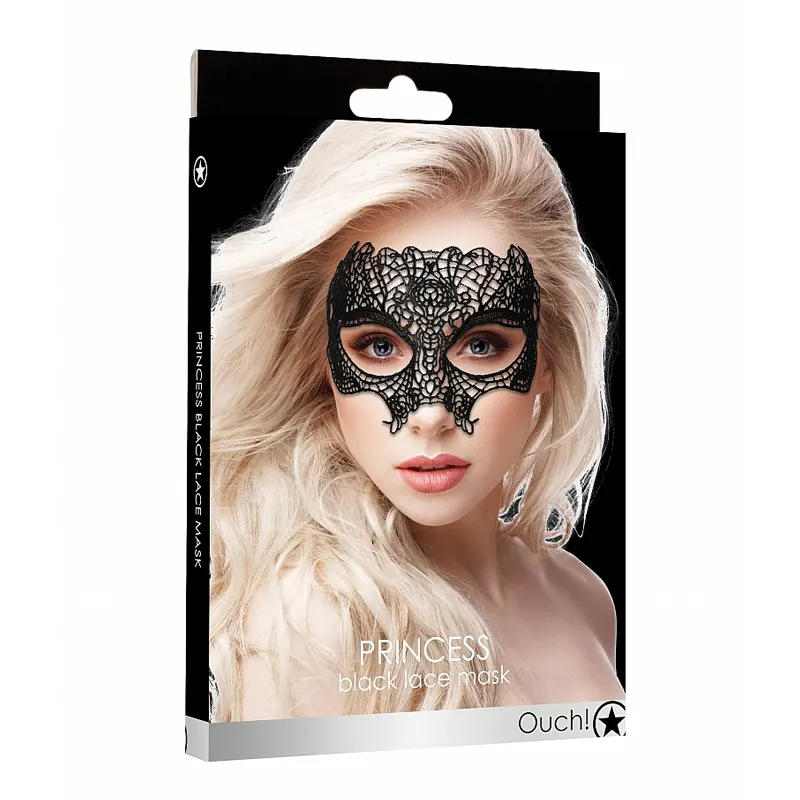 Ouch Princess Black Lace Mask, Black