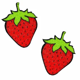 Juicy Strawberry Glitter Nipple Cover Pastie