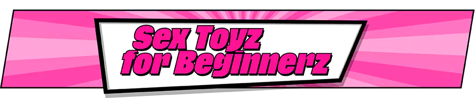 A pink banner with the title "Sex Toyz for Beginnerz".