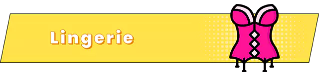 A yellow banner with the title "Lingerie".