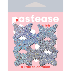 Body Minis: 10 Mini Silver Glitter Butterflies Nipple & Body Pasties by Pastease