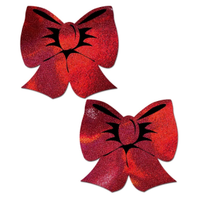 Bow: Holographic Bows Nipple Pasties by Pastease