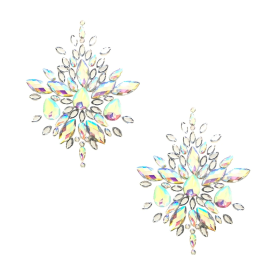 Frozen Iridescent Crystal Jewel Nipple Cover Pasties