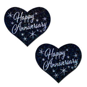 Love: 'Happy Anniversary' Heart Nipple Pasties