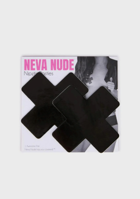 Dom Queen Status Plus Size Black Wet Vinyl X Nipple Cover Pasties