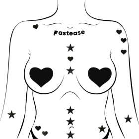 Pastease Confetti: Liquid Baby Heart & Star Body Pasties by Pastease
