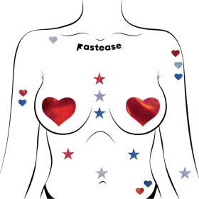 Pastease Confetti: Patriotic Baby Star Body Pasties