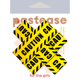 Crossed Caution Tape Breast Pasties by Pastease