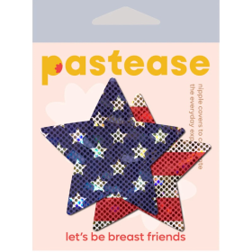 Glittering Patriotic Star Boob Pasties by Pastease