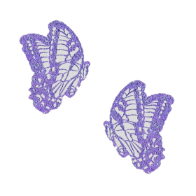 now featuring the mesmerizing "Super Sparkle Lavender Glitter Beautiful Butterfly Kisses Nipple Cover Pasties.