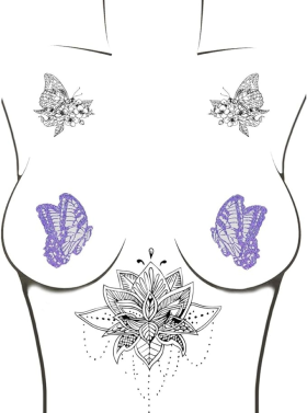 Super Sparkle Lavender Glitter Beautiful Butterfly Kisses Pasties