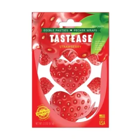 Tastease Strawberry Edible Nipple Pasties and Pecker Wraps