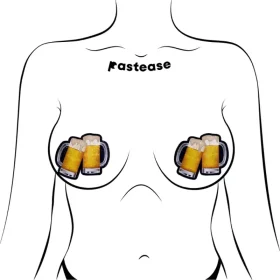 Clinking Beer Mug Nipple Pasties by Pastease