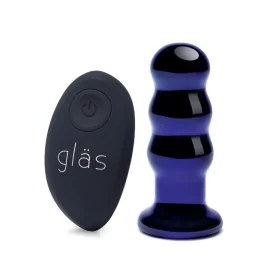 Gläs 3.5 Inch Rechargeable Remote Controlled Vibrating Beaded Butt Plug