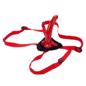 CalExotics Sophia's Red Rider Strap-on Harness with Dong Dildo
