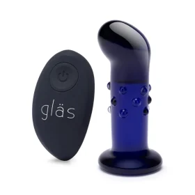 Gläs 4 Inch Rechargeable Remote Controlled Vibrating Dotted G-Spot/P-Spot Plug